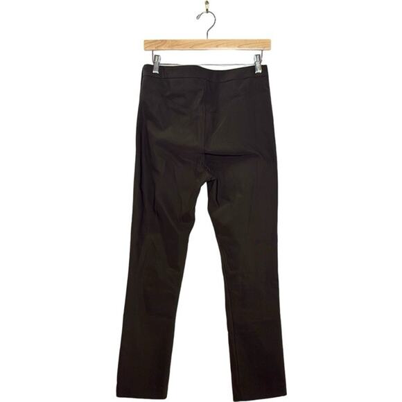 MM lafleur Green Dressed Pants Side Zip Stretch Flat Front Size 8 - Picture 2 of 6